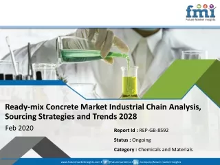 Ready-mix Concrete Market Size to Grow at a Steady During Forecast Period 2018-2028