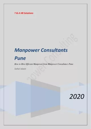 How to Hire Efficient Manpower from Manpower Consultancy Pune