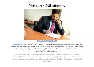 Pittsburgh DUI attorney