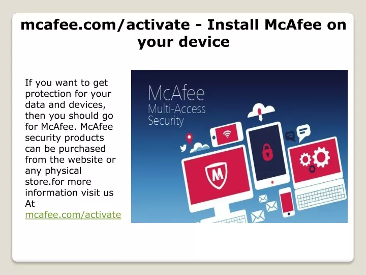 mcafee com activate install mcafee on your device