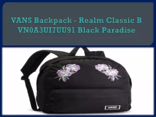 VANS Backpack - Realm Classic B VN0A3UI7UU91 Black Paradise