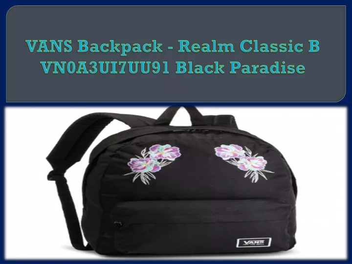 vans backpack realm classic b vn0a3ui7uu91 black paradise