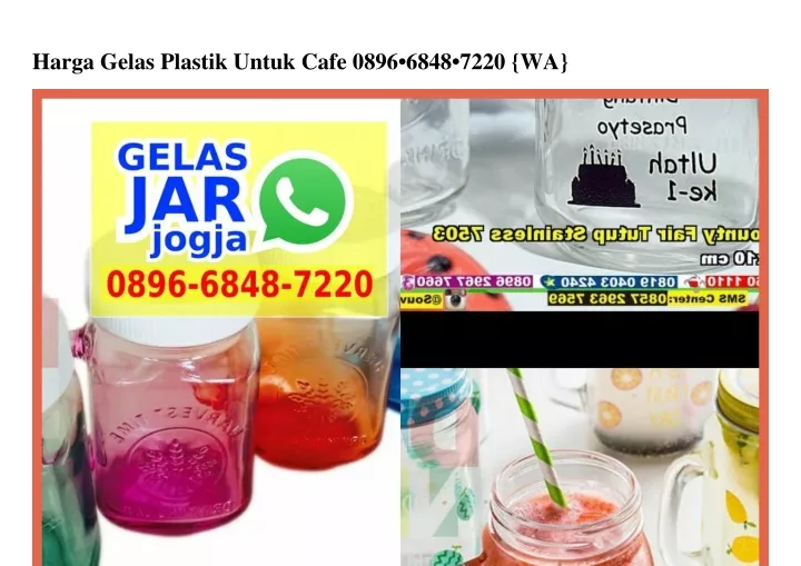 harga gelas plastik untuk cafe 0896 6848 7220 wa