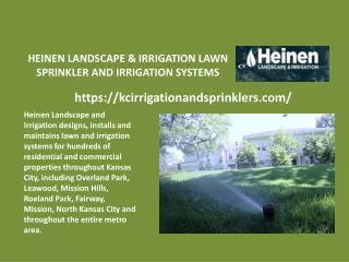 Heinen landscape & irrigation lawn sprinkler and irrigation systems