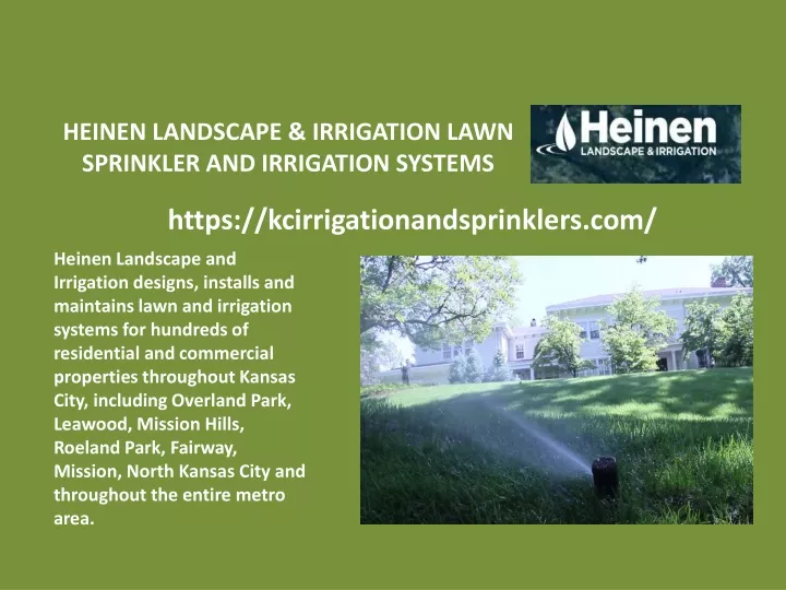 heinen landscape irrigation lawn sprinkler