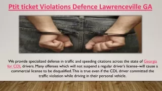 Ptit ticket Violations Defence Lawrenceville GA