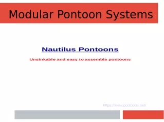 Modular Pontoon Systems