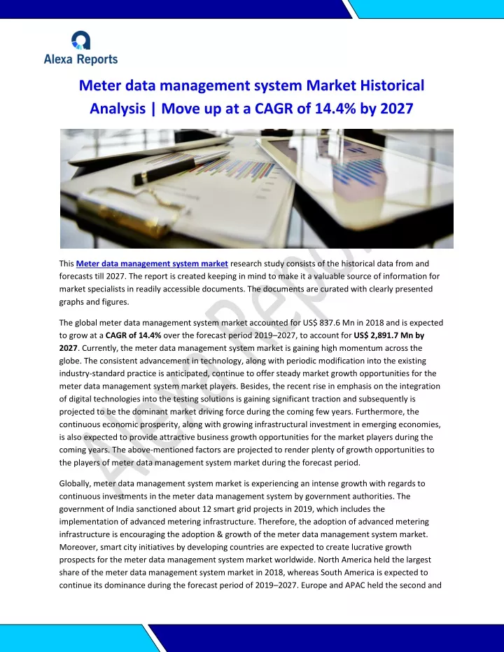 meter data management system market historical