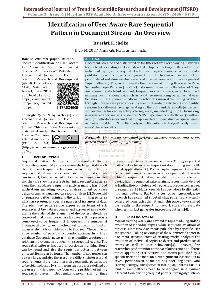 international journal of trend in scientific