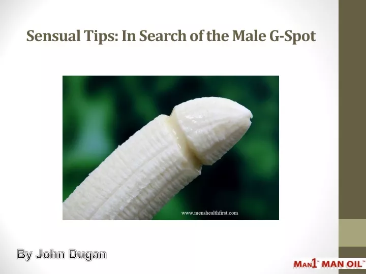 sensual tips in search of the male g spot