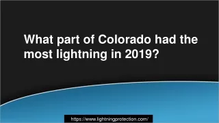 What part of Colorado had the most lightning in 2019?