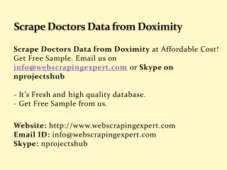 Scrape Doctors Data from Doximity