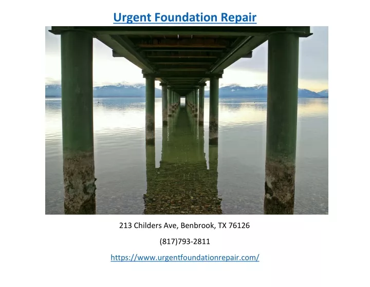 urgent foundation repair
