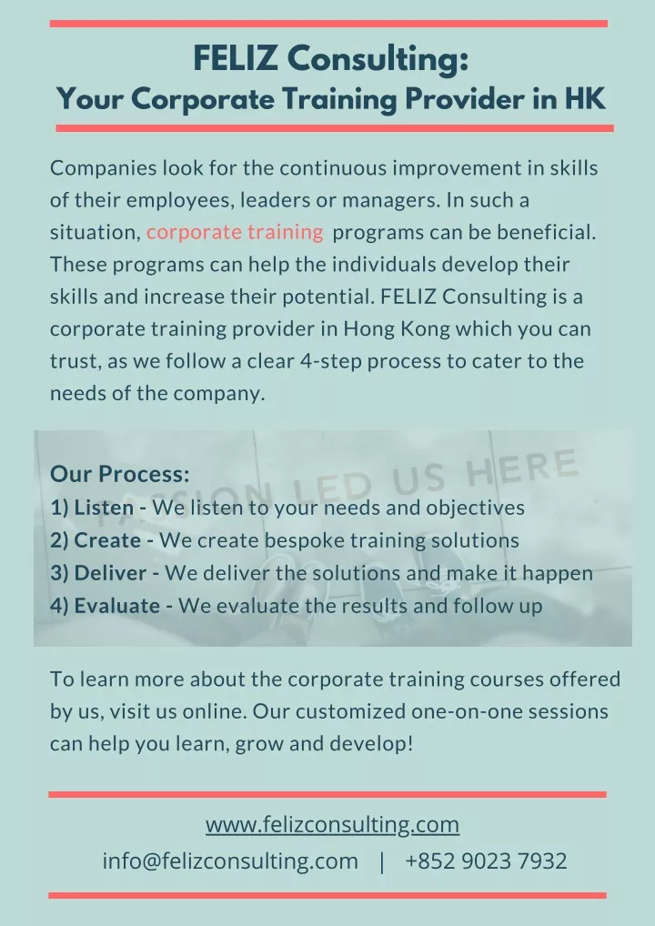 feliz consulting your corporate training provider