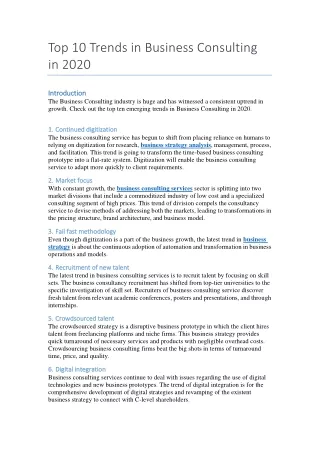 Top 10 Trends in Business Consulting Top 10 Trends in Business Consulting Top 10 Trends in Business Consulting Top 10 Tr