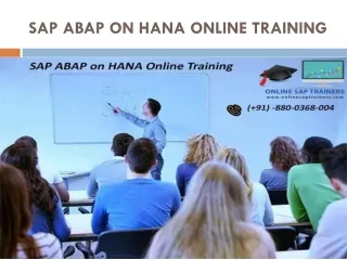 SAP ABAP on HANA Online Training