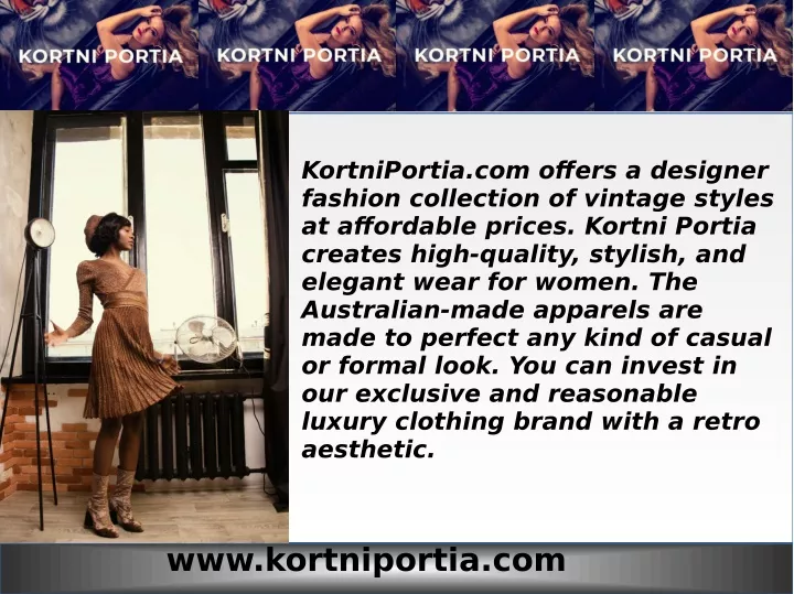 kortniportia com offers a designer fashion