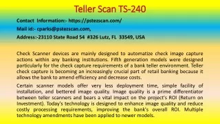 Teller Check Capture Solutions: What to Look for While Considering in a Teller Scanner