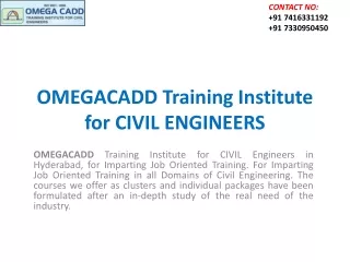 OMEGA CADD Training Institute for Civil Engineers