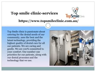 Top smile clinic-services