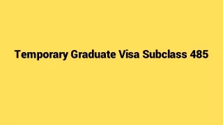 485 Subclass Visa