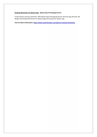 develop wireframe for iphone app iphone