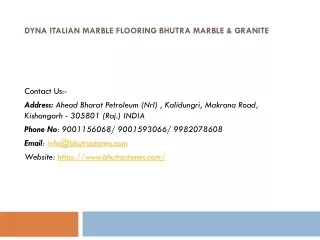 Dyna Italian Marble Flooring Bhutra Marble & Granite