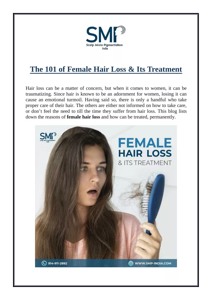 the 101 of female hair loss its treatment