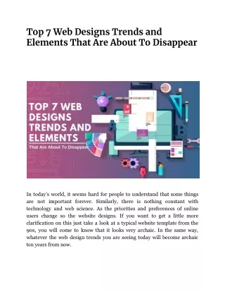 top 7 web designs trends and elements that