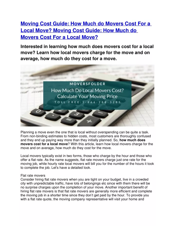 moving cost guide how much do movers cost
