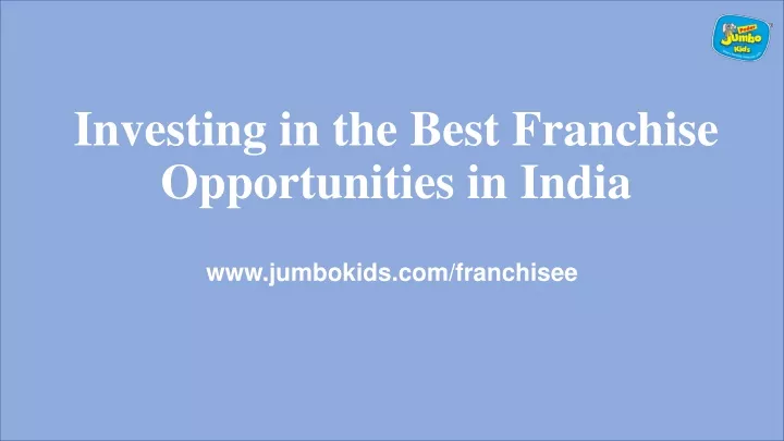 investing in the best franchise opportunities in india