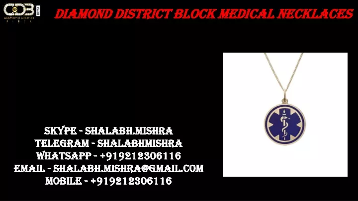 diamond district block medical necklaces