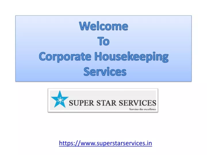 welcome to corporate housekeeping services