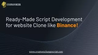 Buy the Best Binance Clone Script for Crypto Trading