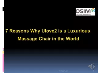 7 Reasons Why Ulove2 is a Luxurious Massage Chair in the World