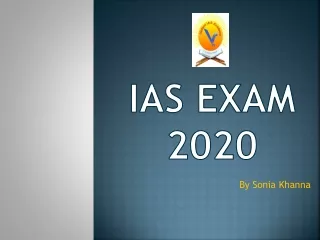 SCHOLARSHIP EXAM FOR IAS 2020