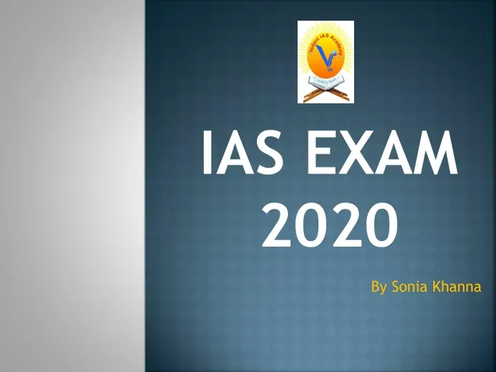 ias exam 2020