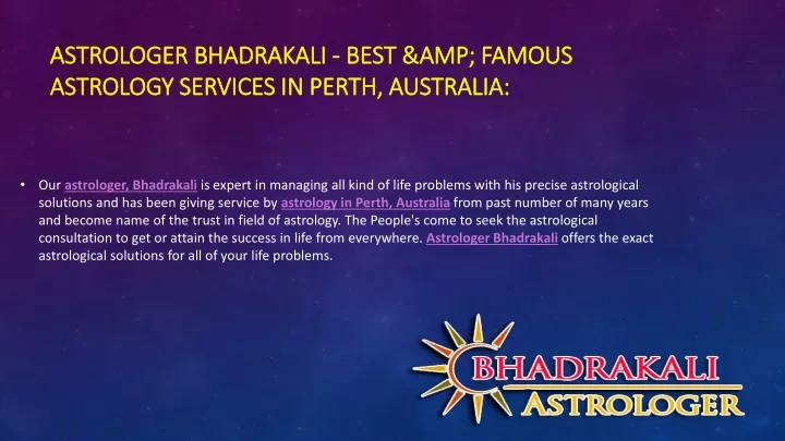 astrologer bhadrakali best amp famous astrology services in perth australia