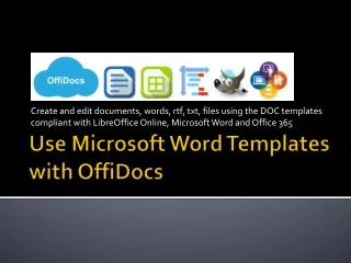 Use Microsoft Word Templates with OffiDocs