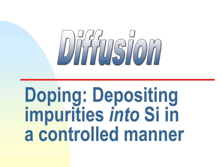 doping depositing impurities into si in a controlled manner