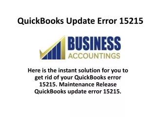 QuickBooks Error 15215