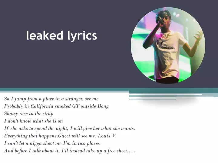 leaked lyrics