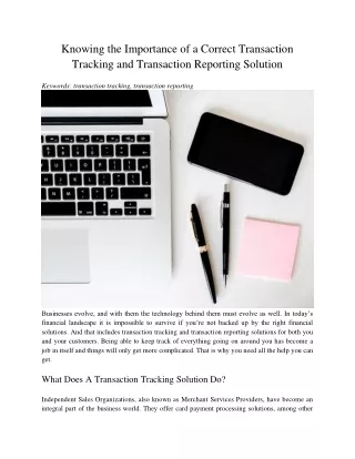 knowing the importance of a correct transaction