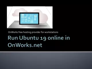 Ubuntu 19 online by OnWorks.net