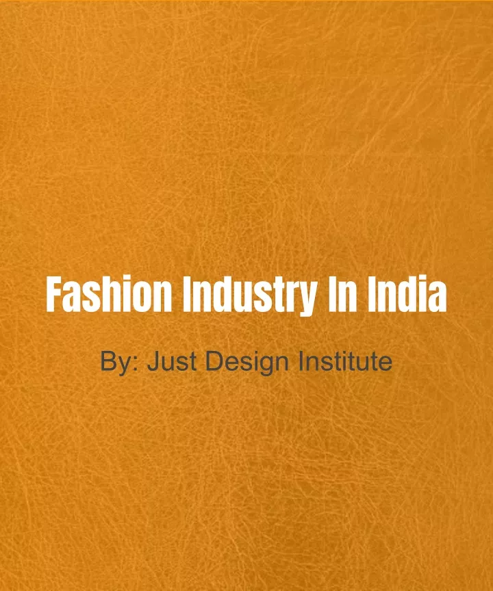fashion industry in india