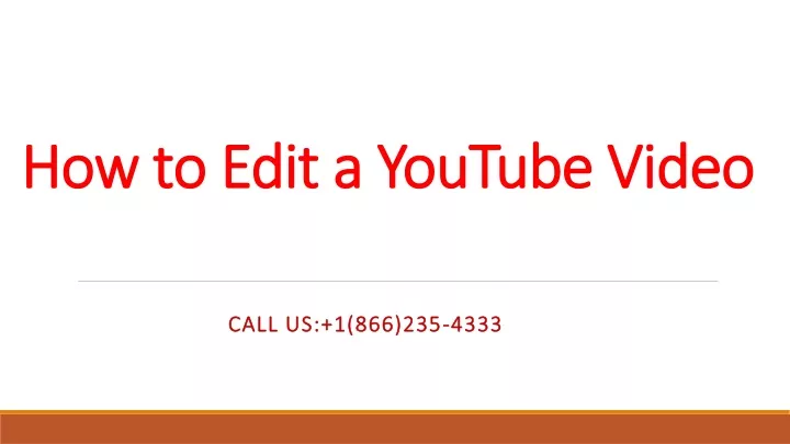 how to edit a youtube video