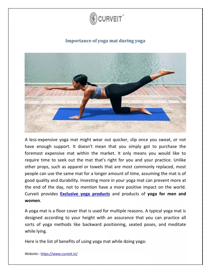 importance of yoga mat during yoga