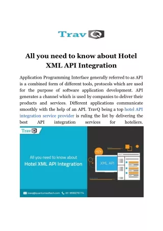All you need to know about Hotel XML API Integration