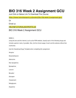 bio 316 week 2 assignment gcu just click on below