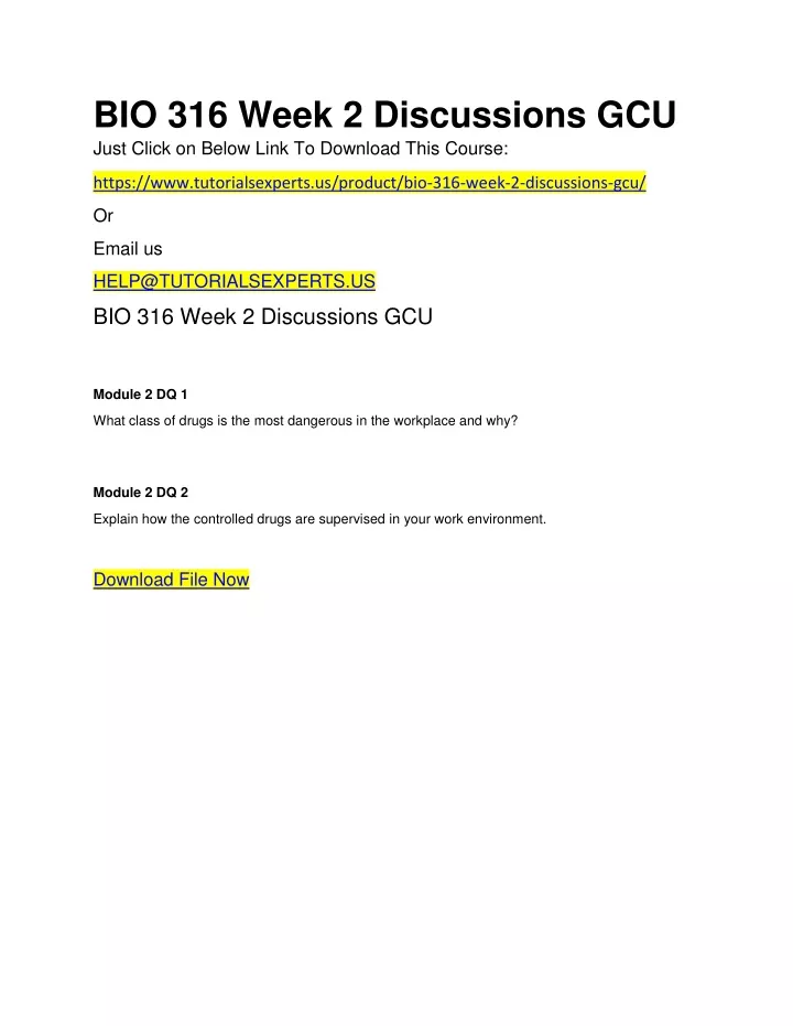 bio 316 week 2 discussions gcu just click